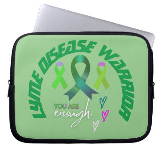 "Je bent genoeg" inspiratie Lyme Warrior Laptop Sleeve