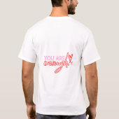 "Je bent genoeg" Inspirerend typografie T-shirt (Achterkant)