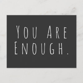 JE BENT GENOEG | Inspirerend Word Art Graphic Briefkaart