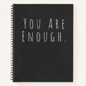 JE BENT GENOEG | Inspirerend Word Art Graphic Notitieboek (Voorkant)