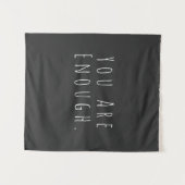 JE BENT GENOEG | Inspirerend Word Art Graphic Wandkleed (Voorkant (horizontaal))