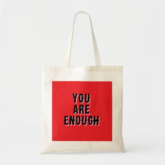 Je Bent Genoeg – Inspirerende Quote Tote Bag (Voorkant)