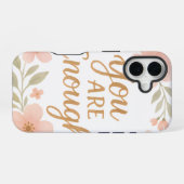 Je bent genoeg iPhone 16 hoesje (Achterkant horizontaal)