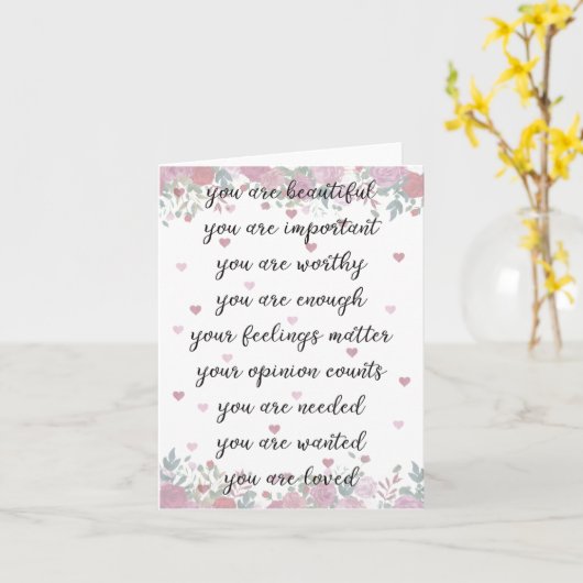 Je bent genoeg Kaart (Gele Bloem)