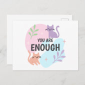 Je bent genoeg kattenbevestiging briefkaart (Voorkant / Achterkant)