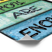 Je bent genoeg - Kunst voor Perfectionisten Poster (Hoek)