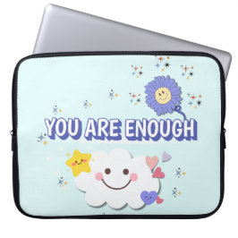 Je bent genoeg laptophoes - Sky Blue Sunshine Laptop Sleeve
