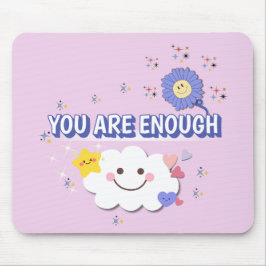Je bent genoeg - Lila Flower Mousepad Muismat