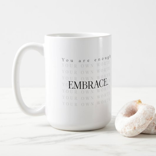 "Je bent genoeg" Mok - omarm je waarde (Met donut)