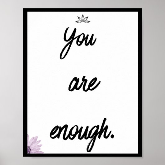 Je bent genoeg, Quote Poster (Voorkant)