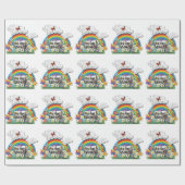 Je bent genoeg regenboogbloemen en vlinders cadeaupapier (Vlak)