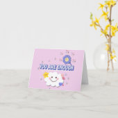 Je bent genoeg - Schattige cloud-Wenskaart Kaart (Gele Bloem)