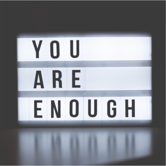 Je bent genoeg sticker (Voorkant)