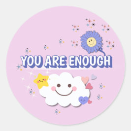 Je bent genoeg - Sticker met positieve boodschap