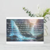 Je bent genoeg - stickers feestdagenkaart (Staand voorkant)