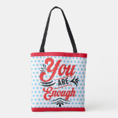 Je bent genoeg tote bag (Achterkant)