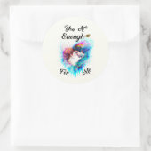 Je bent genoeg voor mij, Valentijn van overliefde  Ronde Sticker (Tas)