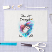 Je bent genoeg voor mij, Valentijn van overliefde  Tissuepapier (Craft)