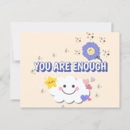 Je bent genoeg - vrolijk Wenskaart Briefkaart