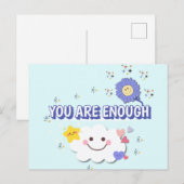 Je bent genoeg - vrolijk Wenskaart Briefkaart (Voorkant / Achterkant)