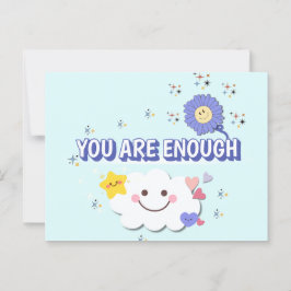 Je bent genoeg - vrolijk Wenskaart Briefkaart