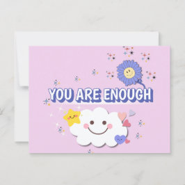 Je bent genoeg - vrolijk Wenskaart Briefkaart