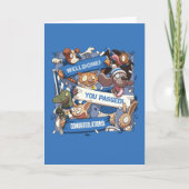 Je bent geslaagd! Grappige dieren als sportfans me Kaart (Voorkant)