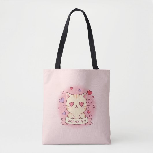 Je bent Gesponnen-perfect! Schattige Valentijnsdag Tote Bag (Voorkant)