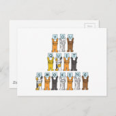 Je bent gestopt met roken Cartoon katten Briefkaart (Voorkant / Achterkant)