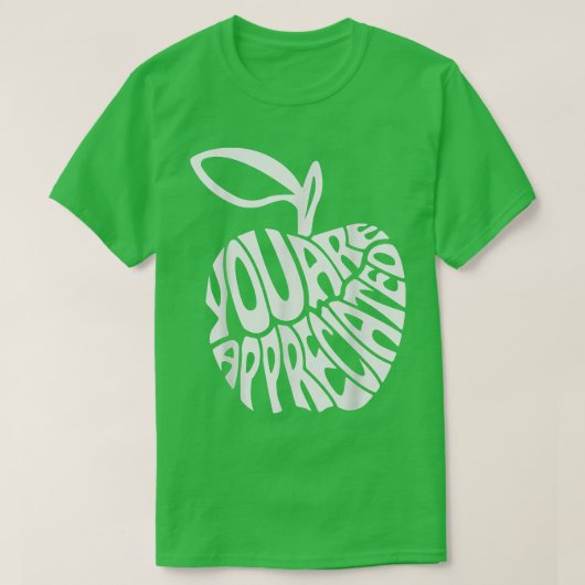 Je bent gewaardeerd docent-appreciatie-cadeaubon t-shirt (Design voorkant)