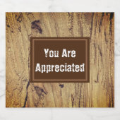 Je bent gewaardeerd Rustic Woodgrain Dank je Bier Etiket (Enkel label)