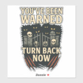 Je Bent Gewaarschuwd Keer Nu Terug Halloween Sticker (Vel)