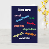 Je bent geweldig: Birthday Kaart (Gele Bloem)