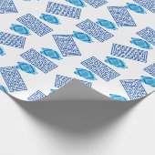 Je bent geweldig blauw cadeaupapier (Hoek)