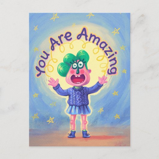 Je bent geweldig briefkaart (Voorkant)