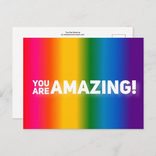 Je bent geweldig! briefkaart (Voorkant / Achterkant)
