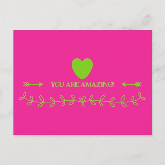 Je bent geweldig! briefkaart (Voorkant)