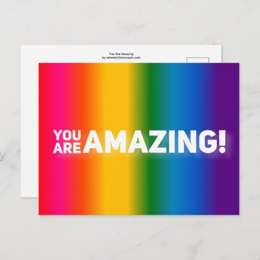 Je bent geweldig! briefkaart (Voorkant / Achterkant)