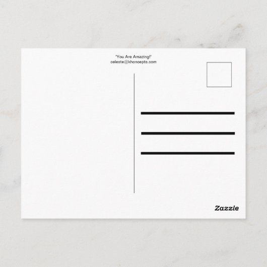 Je bent geweldig! briefkaart (Achterkant)