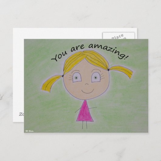 Je bent geweldig! briefkaart (Voorkant / Achterkant)