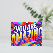 Je bent geweldig briefkaart (Staand voorkant)