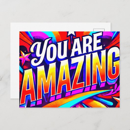 Je bent geweldig briefkaart (Voorkant / Achterkant)