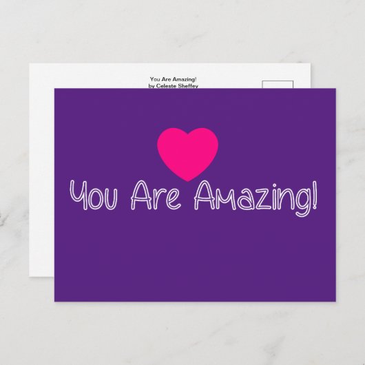 Je bent geweldig! briefkaart (Voorkant / Achterkant)