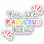 Je bent geweldig, Darlin Sticker (Voorkant)