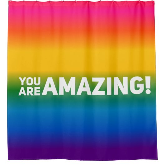Je bent geweldig! douchegordijn (Voorkant)