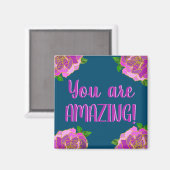 Je bent geweldig - Elegant roze gouden omtrek Magneet (Voorkant / Achterkant)