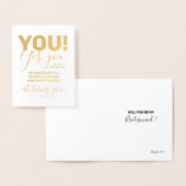 Je bent geweldig en de beste - Grappige bruidsmeis Folie Kaarten (Display)