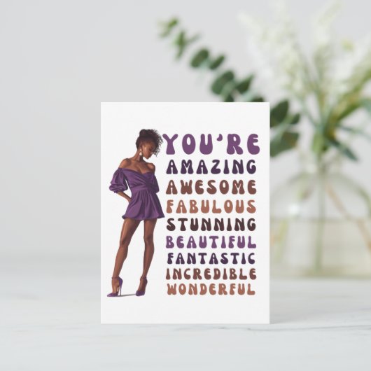 Je bent geweldig, fantastisch, fabuleus, verbluffe feestdagenkaart (Staand voorkant)