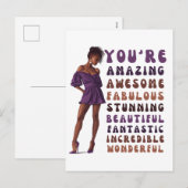 Je bent geweldig, fantastisch, fabuleus, verbluffe feestdagenkaart (Voorkant / Achterkant)