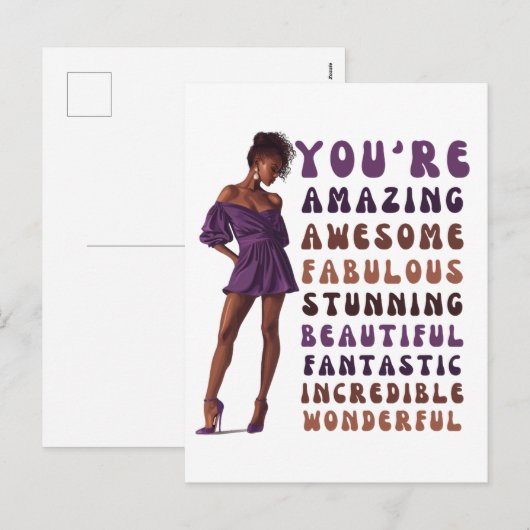 Je bent geweldig, fantastisch, fabuleus, verbluffe feestdagenkaart (Voorkant / Achterkant)